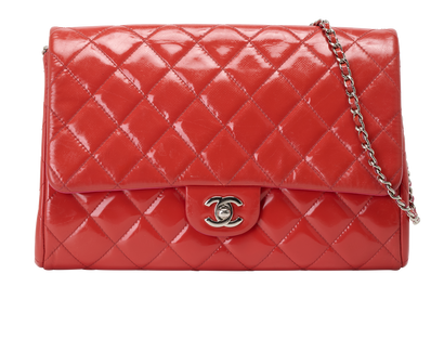 Jumbo Timeless Single Flap, &pound;1,700, Handbags, Red, Patent Leather, Front view